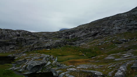 Natural-Rock-Layers-At-The-Canyons-Of-Hellmobotn-In-Northern-Norway-Near-The-Border-Of-Sweden