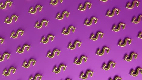 golden-gold-usd-US-dollar-money-sign-logo-on-pink-background-3d-rendering-animation-vertical