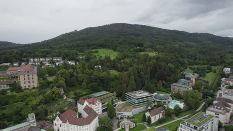 Aerial-view-of-Caracalla-Spa-Therme-in-Baden-Baden,-relax-and-bath-in-hot-thermal-water