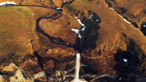 Drone-shot-of-foss-a-sidu-waterfall