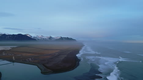 Aerial-view-of-icelandic-coastline