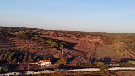 Drone-shot-of-some-fields-in-Alentejo-