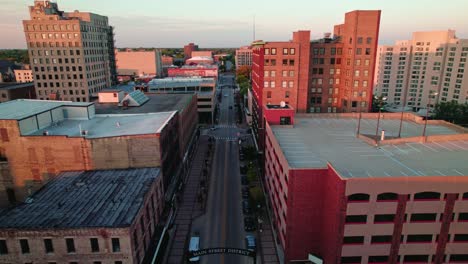 above-the-Entrance-of-Main-Street-Rockford-Illinois-downtown-in-the-summer