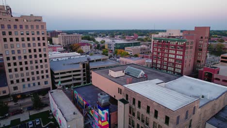 Sonnenuntergangsantenne-Von-Rockford,-Illinois