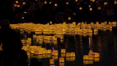 Touristen-Und-Einheimische-Versammeln-Sich-Im-Humboldt-Park-Zum-Chicago-Water-Lantern-Festival