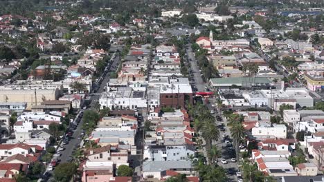 Downtown-Long-Beach,-California---daytime-aerial-flyover