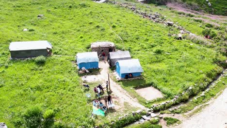 Tourists-having-a-good-time-at-a-tent-village-in-the-valley-of-Kashmir