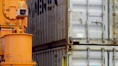 panning-shot-of-container-transporting-machine