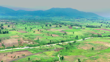 Nigeria's-countryside-fertile-farming-estate-lands---aerial-panorama