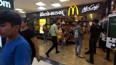 People-are-taking-selfie-photos-with-McDonald's-famous-statue-outside-McDonald's-restaurant