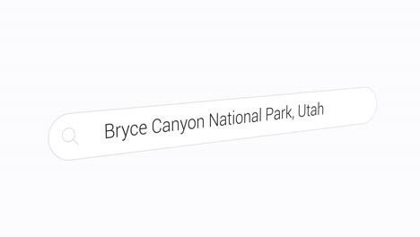 Escribiendo-Parque-Nacional-Bryce-Canyon-Utah-En-El-Motor-De-Búsqueda