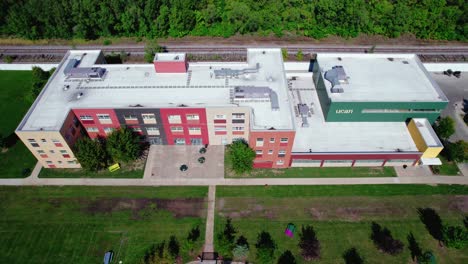 aerial-of-UCAN-building-from-Chicago-which-provides-support-services-for-the-entire-family,-with-a-focus-on-youth-in-foster-care,-teen-parents,-and-low-income-families