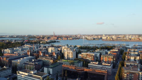 Aerial-view-Helsinki,-Finland