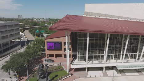 An-aerial-establishing-shot-of-The-Hobby-Center-for-the-Performing-Arts