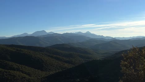 Panoramic-view-of-mountain-range-landscape-at-Bocca-di-Vezzu-in-northern-Corsica-island,-France