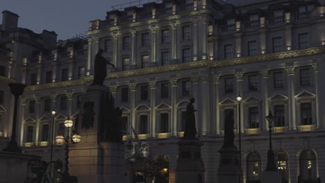 Luxury-Sofitel-London-Hotel-in-Waterloo-Place-at-night,-UK