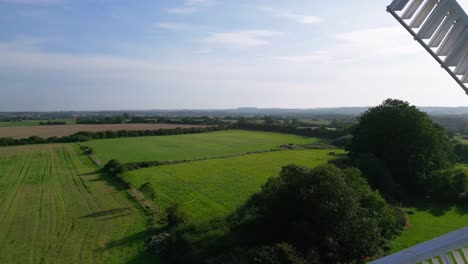 Aerial-video-captures-the-beauty-of-Waltham-Windmill-and-Rural-History-Museum-in-Lincolnshire,-UK