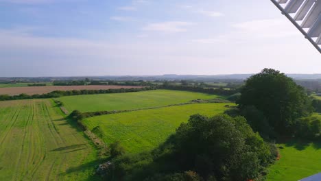 Aerial-video-footage-offers-a-glimpse-of-the-renowned-Waltham-Windmill-and-Rural-History-Museum-in-Lincolnshire,-UK