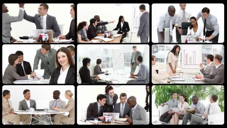 Montage-presenting-the-concept-of-business-team