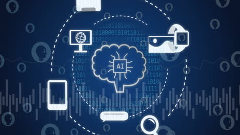 Animation-of-ai-data-processing-with-icons-and-network-of-connections