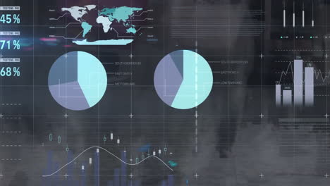 Animation-Der-Statistischen-Datenverarbeitung-Im-Zeitraffer-Von-Menschen,-Die-Auf-Der-Straße-Gehen