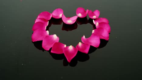 Rose-petals-forming-heart-shape-against-black-background