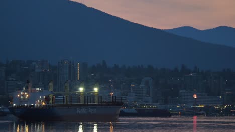 A-New-Day-at-Downtown-Vancouver,-British-Columbia,-Canada-Static