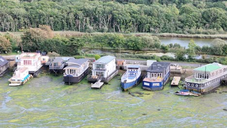 Low-panning-drone-house-boats-Bembridge-village-Isle-of-wight-Uk