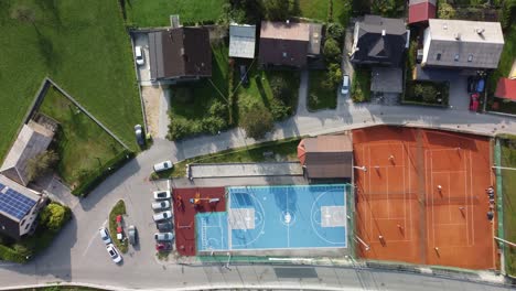 Top-Aufnahme-Des-Basketballplatzes-Goran-Dragic-In-Slowenien