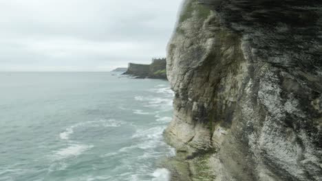 First-Person-View-Of-Drone-In-Flight-Hitting-Coastal-Cliff