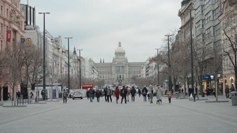 Busy-Wenceslas-Square-in-Prague-with-Národní-muzeum-in-the-background