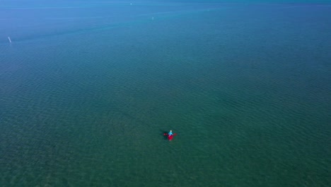A-bright-red-kayak-off-the-Florida-Keys