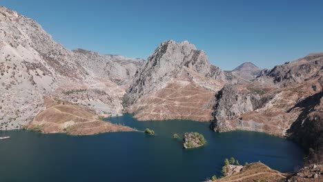 Rocky-Ridge-Of-Taurus-Mountain-In-Green-Canyon-Reservoir,-Antalya-Province,-Turkey