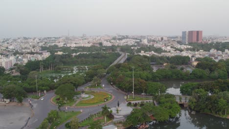 Aerial-footage-of-the-Hyderabad,-P