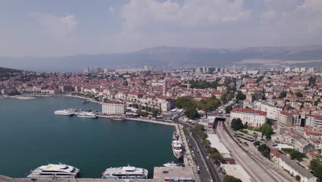 Vista-Cinematográfica-De-Split,-Croacia.