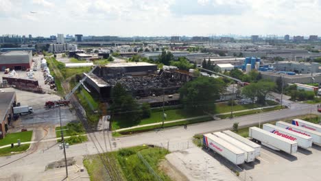 Aftermath-of-massive-fire-at-Etobicoke-chemical-plant,aerial-view