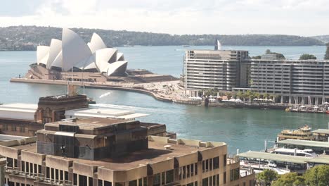 Aerial-view-of-the-Sydney-Opera-House,-Sydney,-New-South-Wales,-Australia