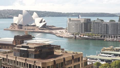 Vista-Aérea-De-La-Ópera-De-Sydney,-Sydney,-Nueva-Gales-Del-Sur,-Australia