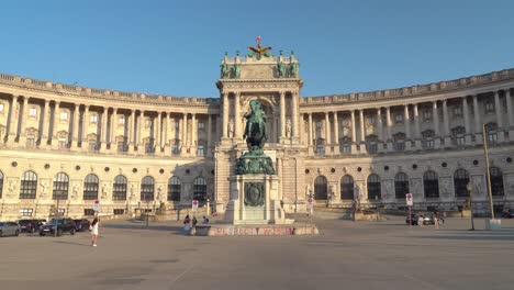 The-Hofburg-Located-in-the-centre-of-Vienna,-it-was-built-in-the-13th-century-and-expanded-several-times-afterwards