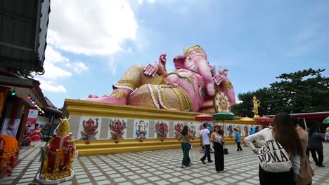 World-Tallest-Pink-Ganehsa-Statue,-Thailand