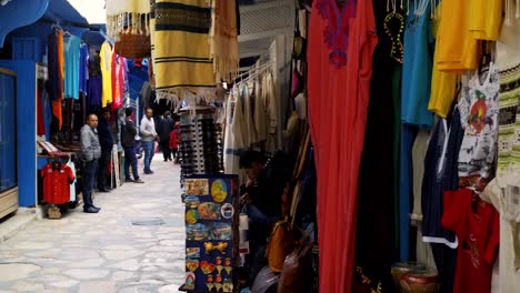 Stand-En-El-Mercado-De-La-Medina-De-Hammamet,-Túnez.