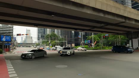Intersección-Rama-9-Del-Distrito-Comercial-Del-Centro-De-Bangkok,-Tailandia