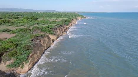 Cliffs-along-Playa-Matanzas-beach,-Bani-in-Dominican-Republic