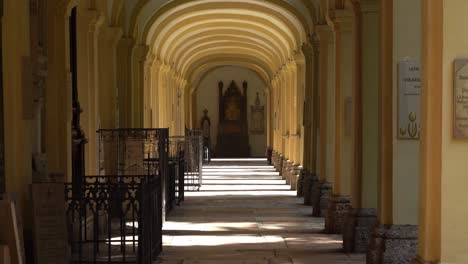 Zoom-in-of-Beautifuly-Lit-Corridors-of-Rectorate-Church-of-St