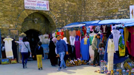 Stand-En-El-Mercado-De-La-Medina-De-Hammamet,-Túnez.