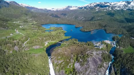 Aerial-footage-Latefossen-waterfall-Norway