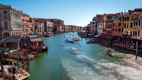 Gran-Canal-De-Venecia,-Italia-Video-De-Lapso-De-Tiempo