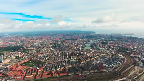 Vista-Aérea-De-La-Ciudad-Sobre-Copenhague