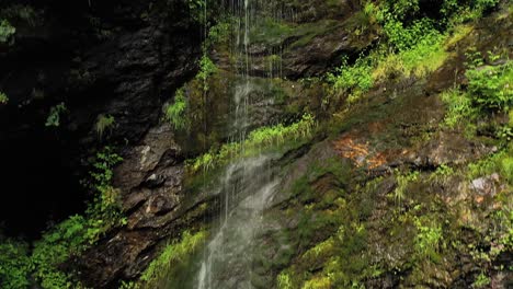 Sauberer-Kleiner-Wasserfall-Im-Wald.-Schöne-Natur-Norwegen-Naturlandschaft.