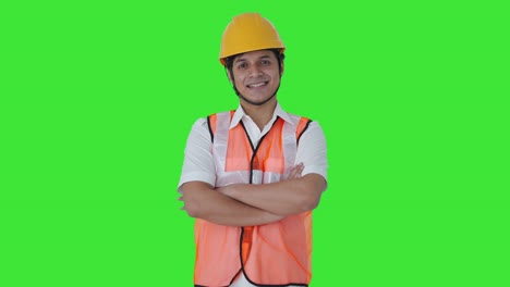 Portrait-of-Happy-Indian-architect-Green-screen